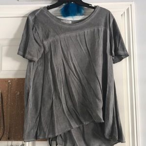 two tone grey top